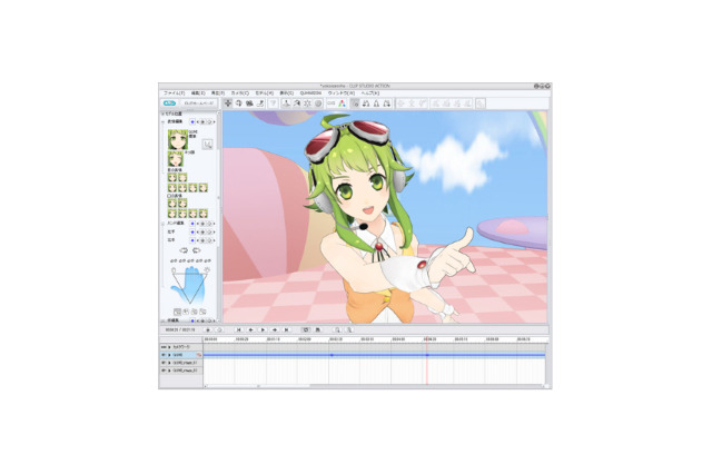 ボカロキャラ「GUMI」で自由に3Dアニメ制作　CLIP STUDIO ACTION最新版が装備 画像