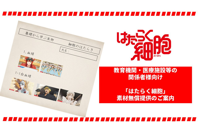 「はたらく細胞」教育機関・医療施設向けに素材の無償提供を開始 画像