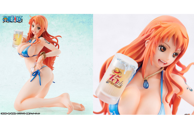 「ワンピース」ナミが紐ビキニ姿で立体化！ジョッキを手にまばゆい笑顔 画像