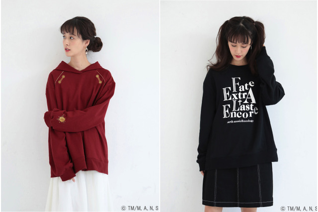 「Fate/EXTRA」セイバー＆遠坂リンのファッションアイテム登場！「earth music＆ecology」コラボ 画像