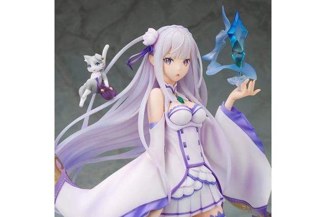 「Re:ゼロ」エミリア、紫紺の瞳と美肌に釘付け！精霊パックとフィギュア化 画像