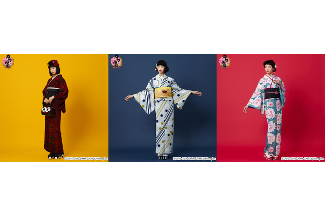 「刀剣乱舞」加州清光、鶴丸国永、歌仙兼定イメージの着物が登場！帯にはこんのすけの足跡も♪ 画像