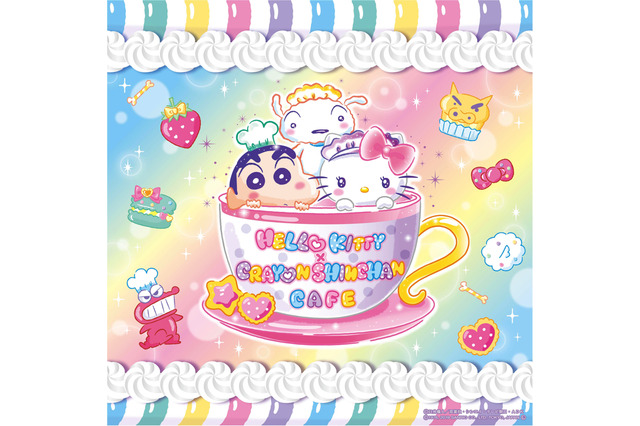 「クレヨンしんちゃん×ハローキティ」コラボカフェ開催！ ポップ＆キュートなメニュー・グッズに注目♪ 画像