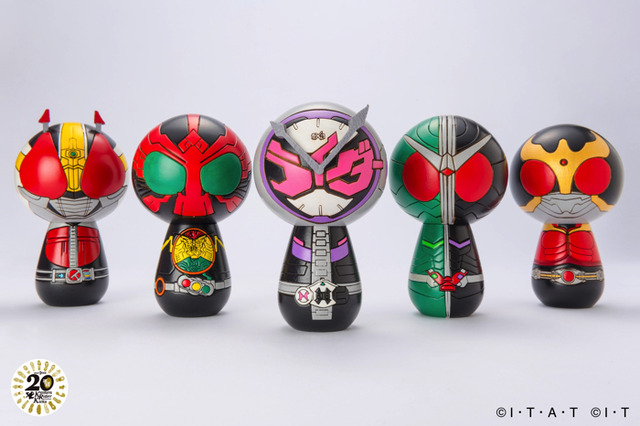 「仮面ライダー」キュートな“こけし”になって俺、参上！ 電王、クウガ、ジオウ…平成ライダーこけし登場 画像