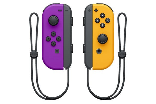 「ニンテンドースイッチ」Joy-Conセットに新色！ “パープル/オレンジ”“ブルー/ネオンイエロー”10月発売 画像