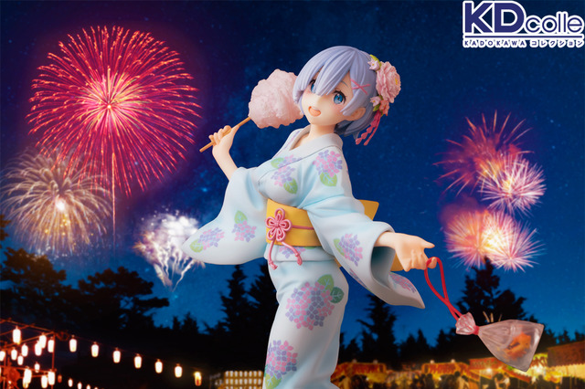 「Re:ゼロ」レムのアジサイ柄の浴衣姿に惚れ直す！リペイントカラーで再フィギュア化 画像