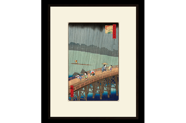 「ドラえもん」が浮世絵になると…シリーズ新作は、ゴッホも模した歌川広重「大はしあたけの夕立」 画像