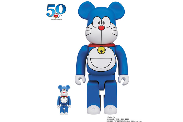「ドラえもん」50周年記念！全高約28cmのビッグサイズ「BE@RBRICK」が登場 画像