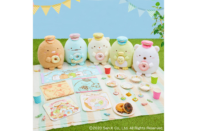「すみっコぐらし」ドーナツ屋さんになって一番くじに登場！ しろくま店員さんたちがキュートなぬいぐるみや食器に…♪ 画像