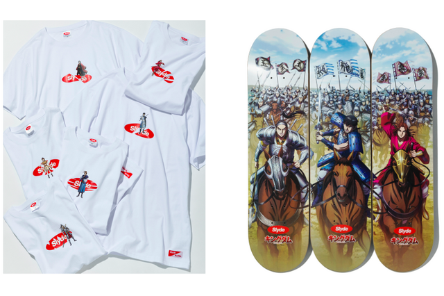 「キングダム」信、王賁、蒙恬と進軍！スケートボードデッキ＆Tシャツが登場 画像