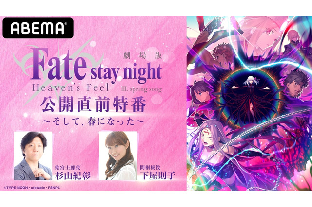 「Fate [HF]」杉山紀彰＆下屋則子が最終章の見どころ語る！ ABEMAで特別番組 画像