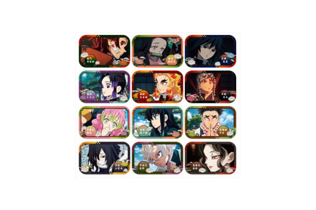 「鬼滅の刃」煉獄杏寿郎ら“柱”9人勢ぞろい！ 丸くて四角い、鬼滅缶バッチ登場 画像