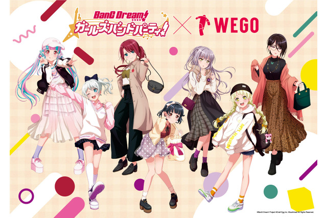 「バンドリ！×WEGO」牛込りみ、宇田川巴たちのお洒落コーデを楽しもう♪コラボ第4弾登場 画像