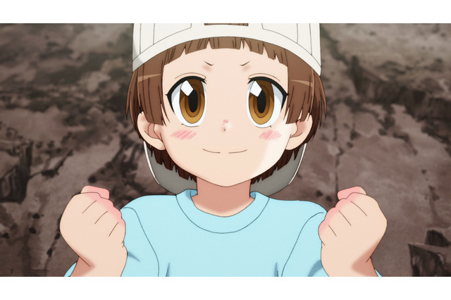 「はたらく細胞!!」白血球は、前後さかさまに帽子をかぶる血小板“うしろまえちゃん”に出会う　第1話先行カット 画像