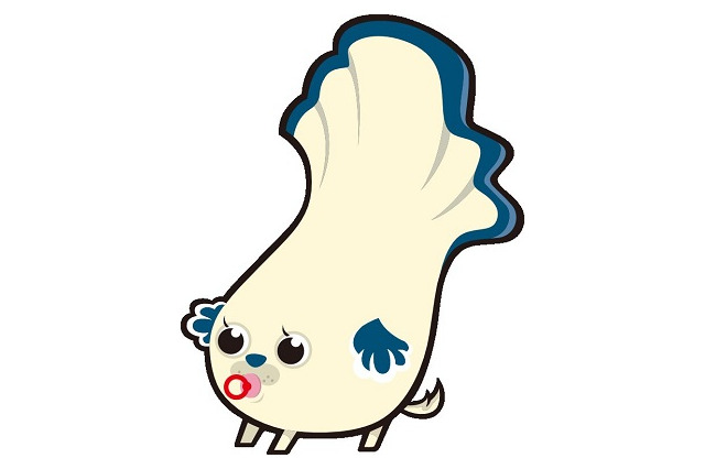 牡蠣がモチーフは広島犬　「47都道府犬Ｒ」“一日一犬！ 画像