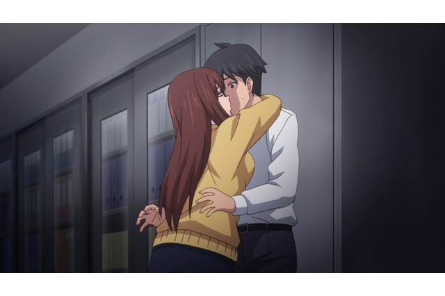 僧侶枠アニメ「じみへんっ!!」玲奈の本当の気持ちを知った稜平 深夜のオフィスで2人は重なり合う...第4話先行カット 画像