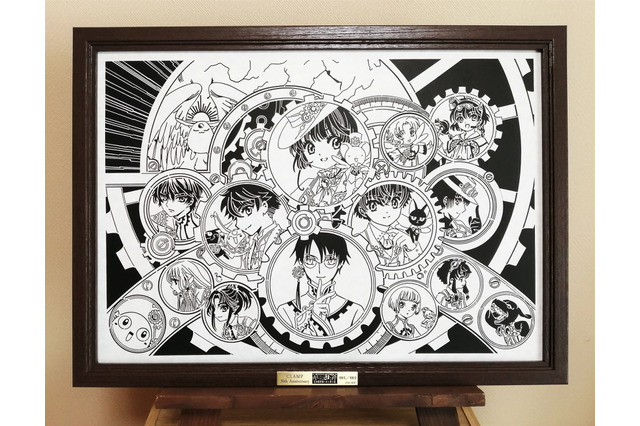 CLAMPキャラクター集結！“CLAMP画業30周年”イラストが絢爛豪華な切絵に 画像
