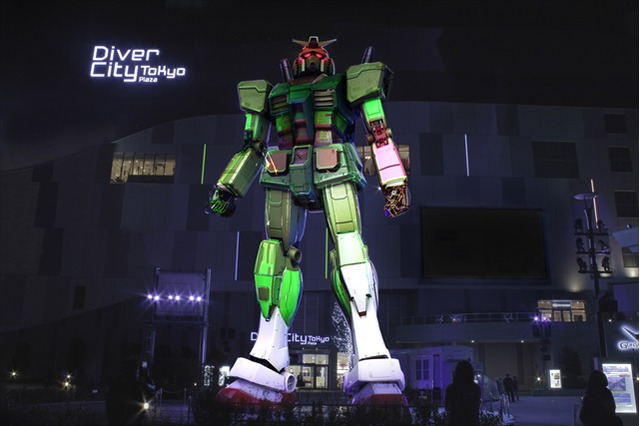 実物大ガンダムによる“プロジェクションマッピング”、期間限定で開催 8月お台場にて 画像