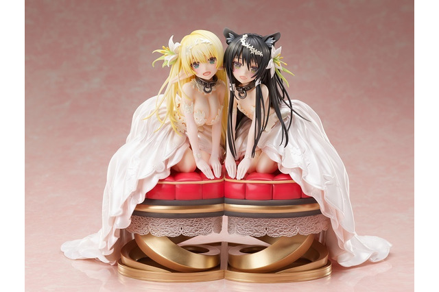 「異世界魔王と召喚少女の奴隷魔術Ω」シェラ＆レムが清楚なウェディングドレスで立体化！ 一緒に並べて楽しもう 画像