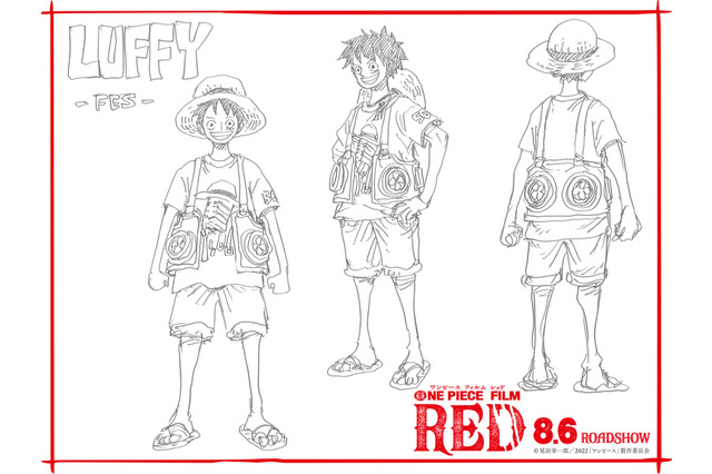 「ONE PIECE FILM RED」麦わらの一味が音楽フェスに参戦!? 尾田栄一郎描きおろしの設定画公開 画像
