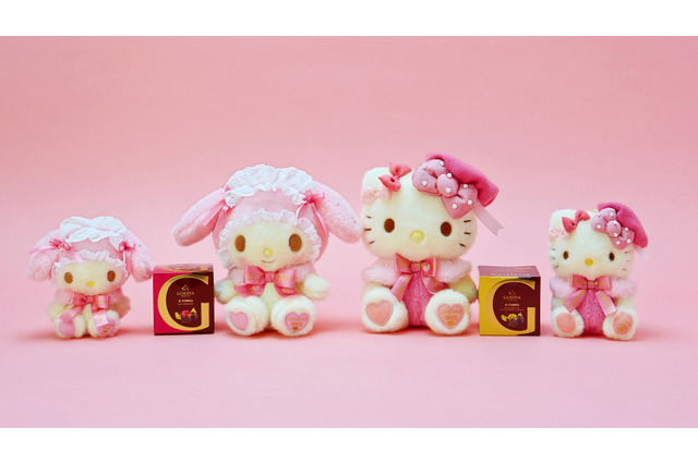 ハローキティとマイメロディが“GODIVA”とコラボ♪ 可愛くて美味しいマスコットやドールセットが登場 画像