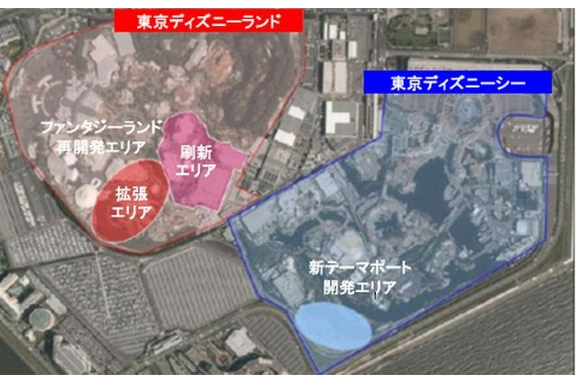 ディズニーシーに8つ目の新テーマポート開発、ランドには再開発計画も 画像