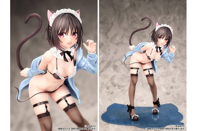 ほどけた紐ビキニにお尻もチラリ!?「メイド水着優ちゃん illustrated by 色谷あすか」のフィギュアが登場！ 画像