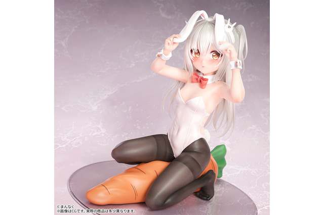 バニースーツがちょっと浮いてる!? おへその形まで表現♪イラストレーター・まんなくのオリキャラ“キュミ”がフィギュア化 画像