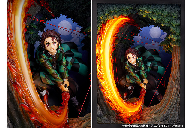 「鬼滅の刃」炭治郎の“ヒノカミ神楽 円舞”シーンをフィギュア化！ 累の糸、光の演出などこだわって再現 画像