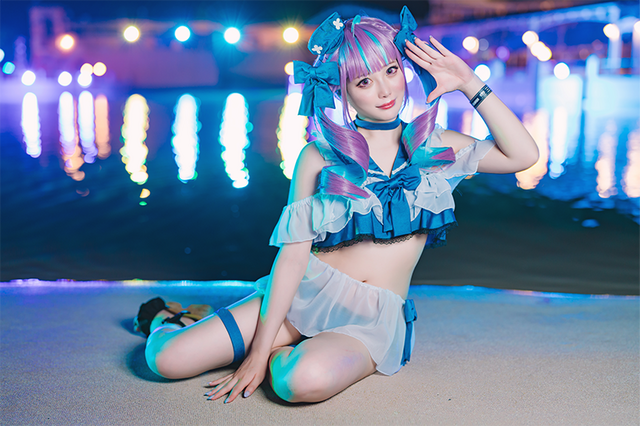 【コスプレ】「ホロライブ」湊あくあの水着姿が眩しいぜ！ 人気レイヤー・ゆらし【写真7枚】 画像