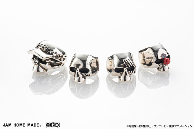 「ワンピース」シャンクス、ロー、エースたちがシルバーアクセサリーに！ 「JAM HOME MADE」コラボコレクション登場 画像