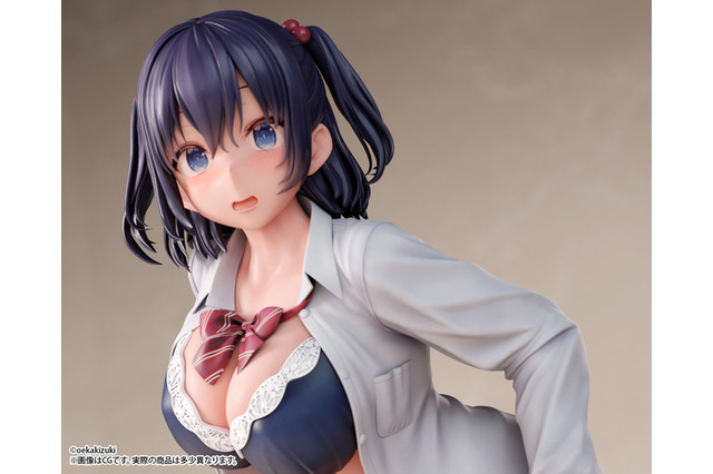 赤面した表情、発育の良い体、はだけたシャツなどを忠実再現！ oekakizukiのイラスト「間違って友達の姉ちゃんの部屋に」フィギュア化 画像