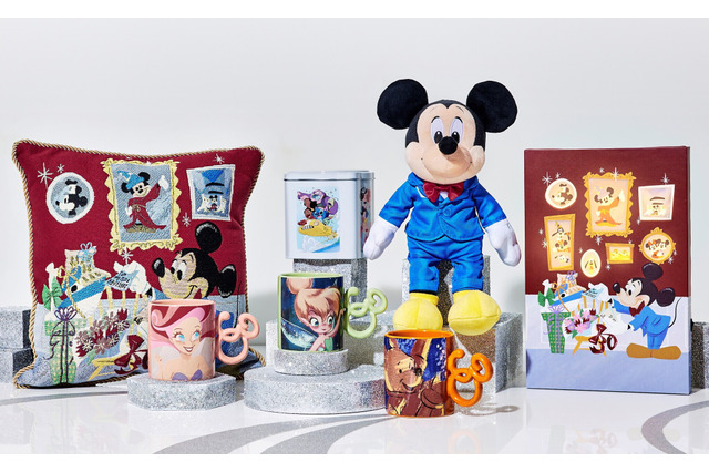 「ディズニーストア」30周年記念アイテム第4弾！アリエル、ティンカー・ベルたちの描き下ろしアートのトートやポーチがラインナップ♪ 画像