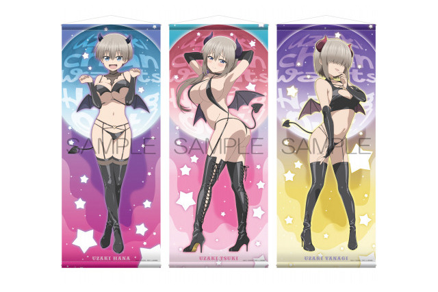 「宇崎ちゃんは遊びたい！ω」宇崎家の3人が大胆“小悪魔コスプレ”姿に！ ほぼ等身大タペストリー、アクスタほか新商品が展開 画像