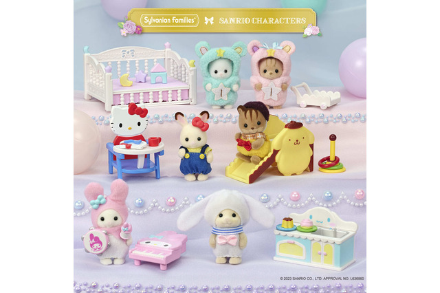 「サンリオ×シルバニアファミリー」コラボ実現！シナモロールやハローキティの衣装の赤ちゃんがカワイイ♪ 画像