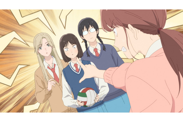 春アニメ「スキップとローファー」バレーをミカに教わるみつみ。ちょっと当たりがきつい時も…？ 第5話先行カット 画像