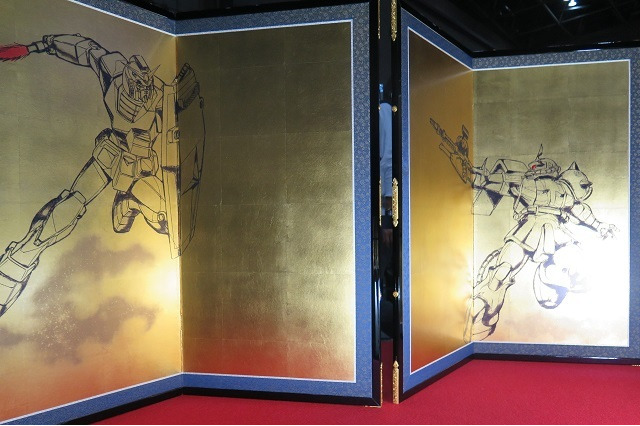 ガンダム×金屏風!?　AnimeJapan 2015　アニメと伝統工芸の可能性を追求するコラボショーケース 画像