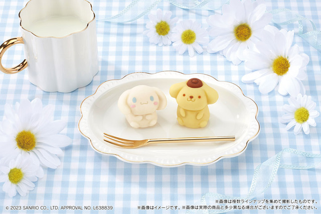 シナモロール＆ポムポムプリンが和菓子の「食べマス」シリーズに登場！ 可愛いしっぽやおしりのチャームポイントまで再現♪ 画像