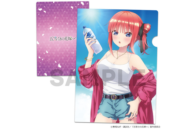 「五等分の花嫁∽」フラガール、割烹着、ロリータ服まで！ 五つ子たちの様々なシチュをデザインしたクリアファイル登場 画像