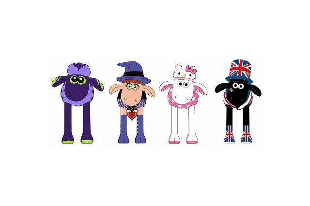 「ひつじのショーン」がエヴァンゲリオンやキティに?!　表参道にコラボモデル展示 画像