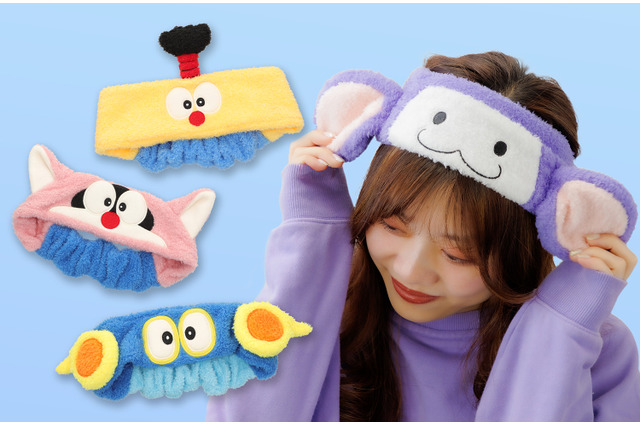 藤子・F・不二雄の生誕90周年記念♪ ドラえもんなど代表キャラ大集結のバスタオル、パーマンやコロ助になれるヘアターバン登場 画像