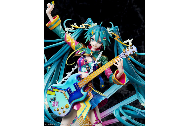「初音ミク」全身のエネルギー、複雑なツインテールも忠実再現！ 「JAPAN TOUR 2023 ～THUNDERBOLT～」キービジュアルをフィギュア化 画像