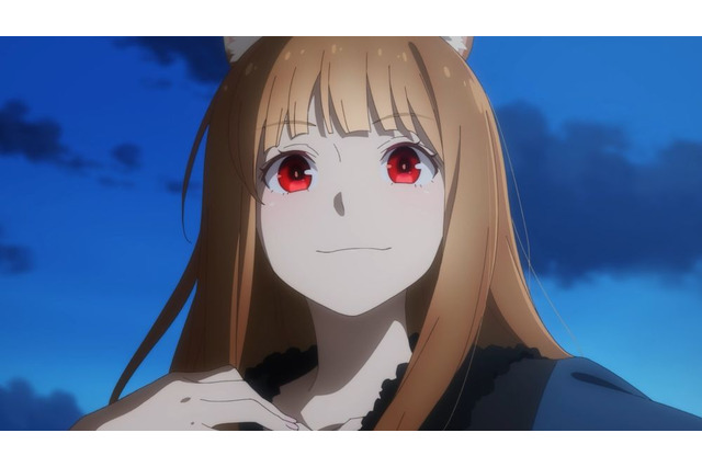 春アニメ「狼と香辛料」行商人・ロレンス（CV福山潤）が出会った少女・ホロ（CV小清水亜美）についていたのは獣耳としっぽ！ 第1話先行カット 画像