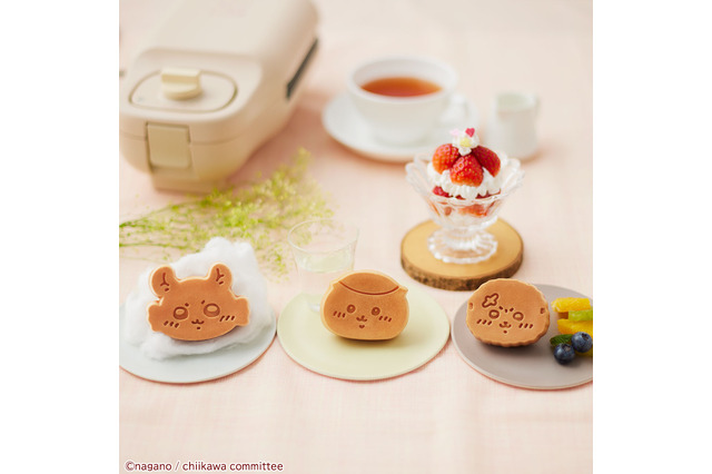 「ちいかわ」モモンガ・くりまんじゅう・ラッコのミニケーキを作ろう！ マルチサンドメーカーに交換プレート登場 画像