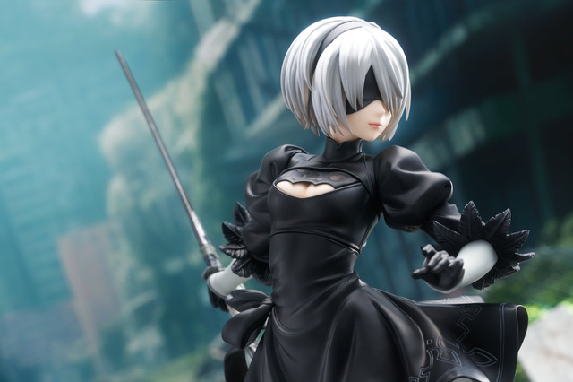 「NieR:Automata」2Bの素顔が楽しめる！ 躍動感あるフィギュアが登場 画像