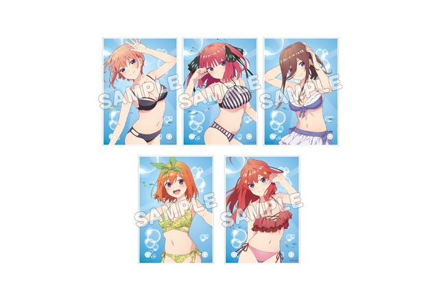 「五等分の花嫁∽」五つ子が水着姿で描き下ろし♪ 「コミケ104」グッズが受注販売スタート 画像