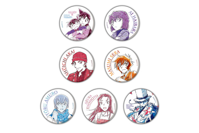 名探偵コナン 諸伏景光 ペンシルアート 缶バッジ 10点セット 名探偵コナン】水彩鉛筆の繊細なタッチが美しい「ペンシルアート 缶