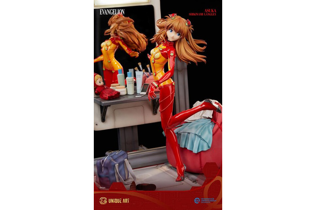 お値段約12万円、1/4スケールの大迫力！「エヴァンゲリオン」より「アスカ」が大型スタチュー化―重厚感ある台座まで凄まじい作り込み 画像