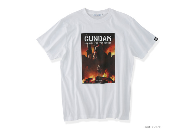 「ガンダム 復讐のレクイエム」炎の中に立つガンダムEXはインパクト大！ 色と絵柄を選べるTシャツ登場 画像