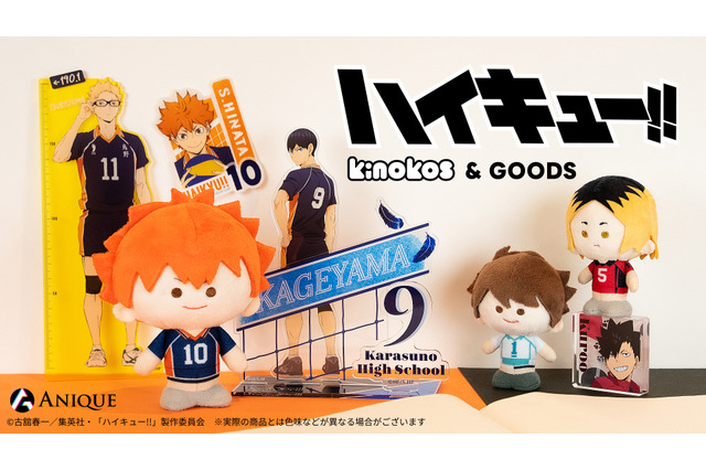 「ハイキュー!!」日向や研磨の自立型ぬいぐるみで撮影も楽ちんに♪ 「Anique」オリジナルグッズ登場 画像